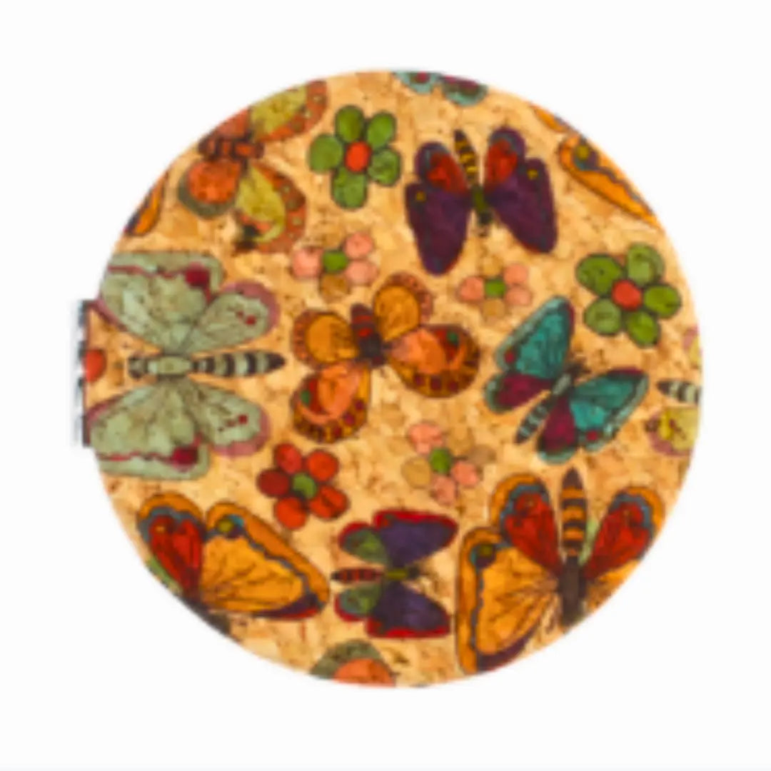 James&Co Cork Leather Compact With Mirror Cork I IRENE I Wholesale