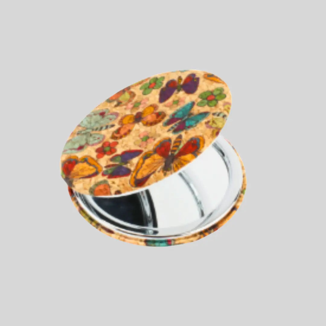 James&Co Cork Leather Compact With Mirror Cork I IRENE I Wholesale